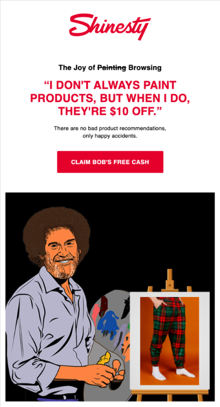 Shinesty email example