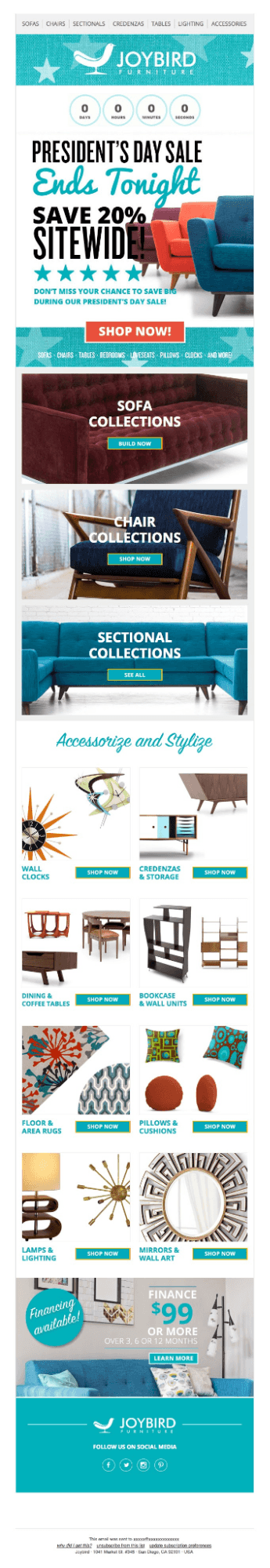 Joybird’s President's Day Sale Joybird’s President's Day Sale