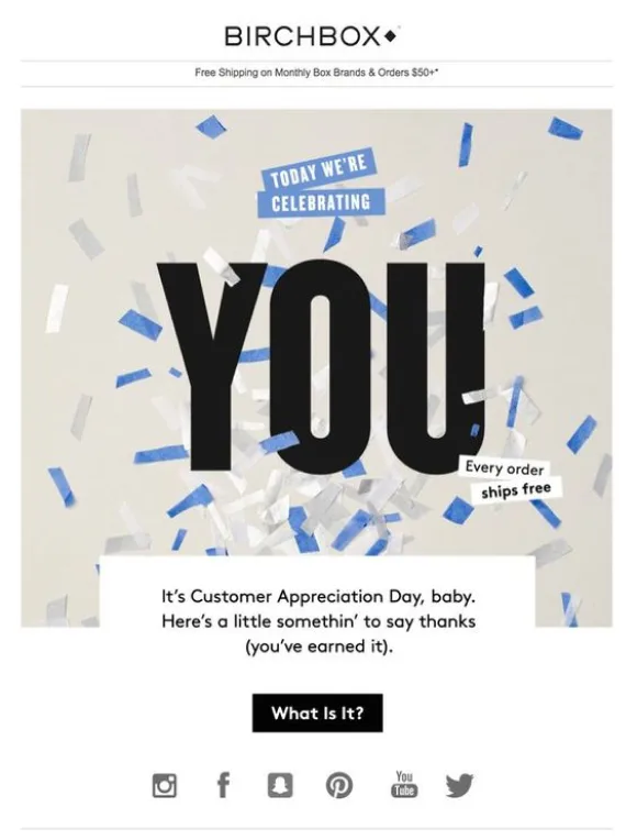 Freebie win-back email example