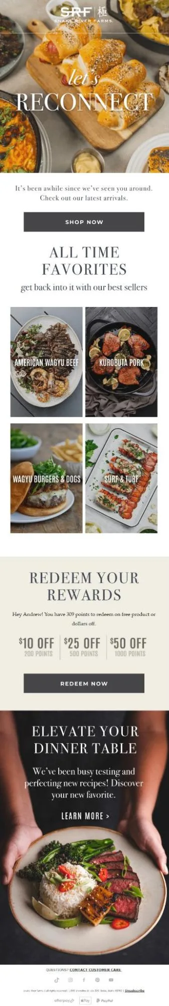 Incentive win-back email example