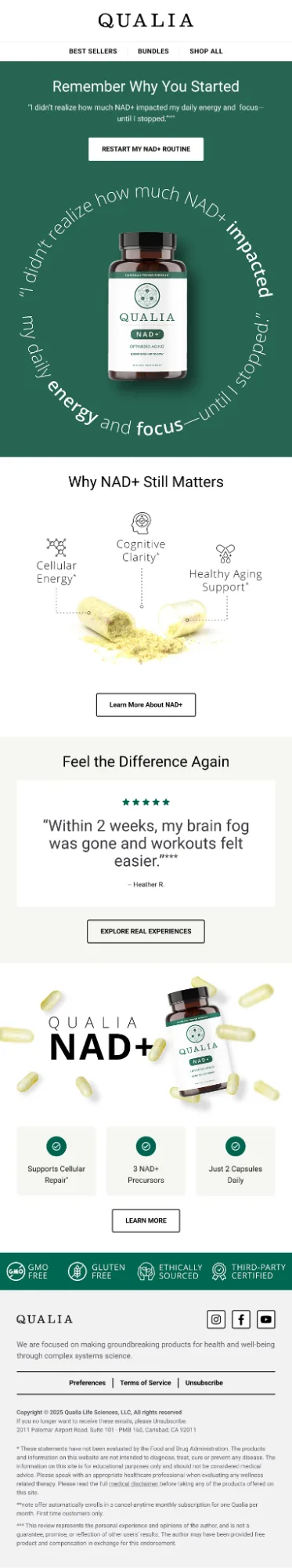 Social proof win-back email example