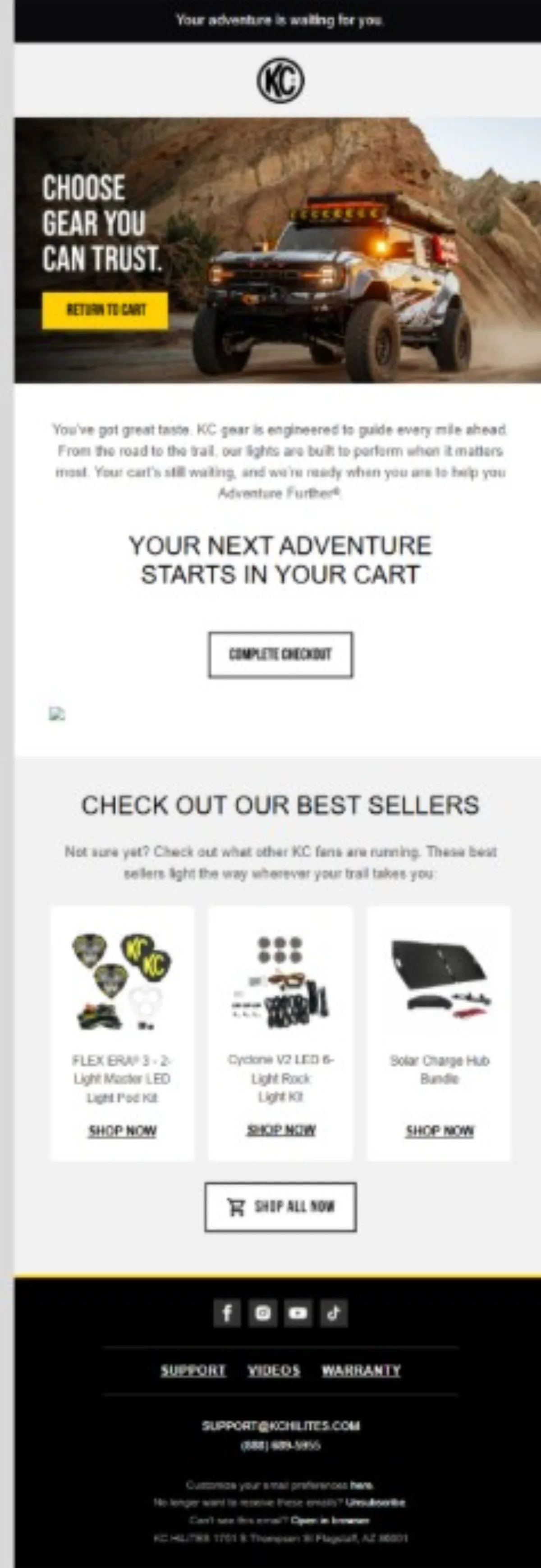 KC Hilites abandoned cart email 2