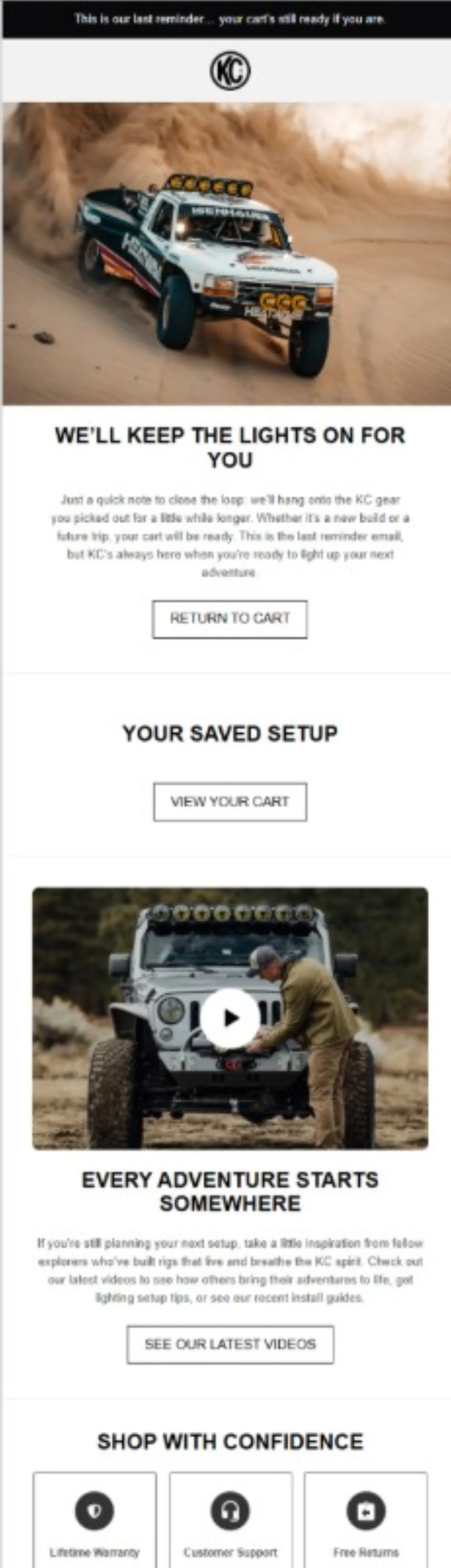 KC Hilites abandoned cart email 4